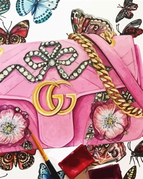 gucci bag painting|Gucci print images.